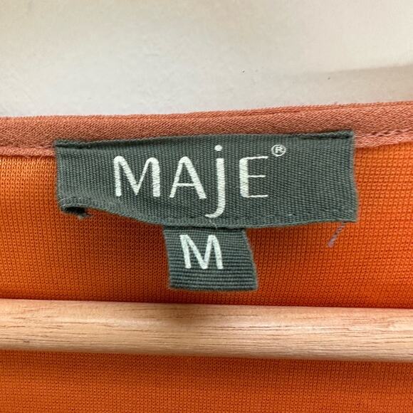 Maje silk blend earth toned dress. Size medium. - Picture 2 of 7